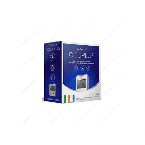 ПРОМО ПАКЕТ EASY LIFE GCU PLUS - Апарат за измерване стойностите на кръвна захар, холестерол и пикочна киселина