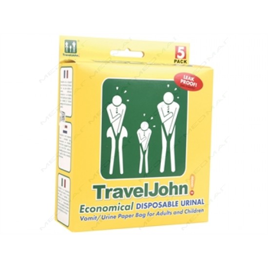 TRAVELJOHN™ ЕДНОКРАТЕН ПЛИК ЗА УРИНА ИЛИ ПОВРЪЩАНЕ